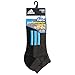 adidas Men's Cushioned X 2 Low Cut Socks (2 Pair), Black-Graphite Marl/Solar Blue/Light Onix, Large