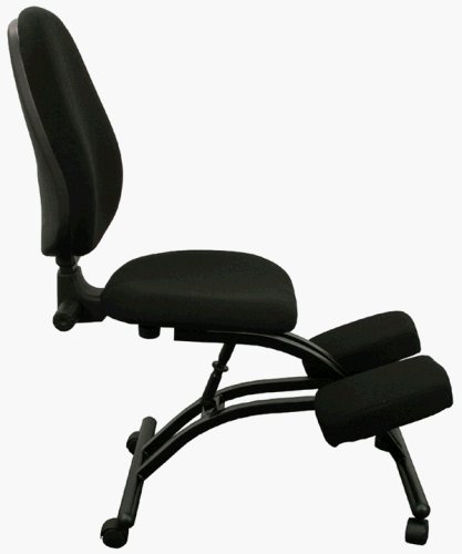 Ergonomic Kneeling Posture Office Chair w Back & Wheels