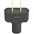 Leviton 48643 15 Amp, 125 Volt Non grounding plug, Black