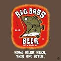 Big Bass Beer T-shirt by Fishboy