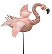 Flamingo Jiggle Wings Garden Wind Stake and Statuary