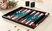 Backgammon Set in hochwertigem Leder Optik Design