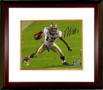 Robert Meachem signed New Orleans Saints 16x20 Photo (Super Bowl XLIV) Custom Framed- Meachem Hologram