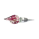 Vintage Royal Handcrafted Art Glass Wine Bottle Stopper, Autumn Leaves