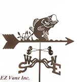 BASS FISH Weathervane - Garden Mount by EZ Vane Inc.