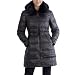 Jessie G. Women's Hooded Down Puffer Coat with Removable Rabbit Fur Trim - Black M
