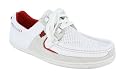 FENCHURCH FENSPPED WHITE PERFURATED LEATHER DECK SHOES