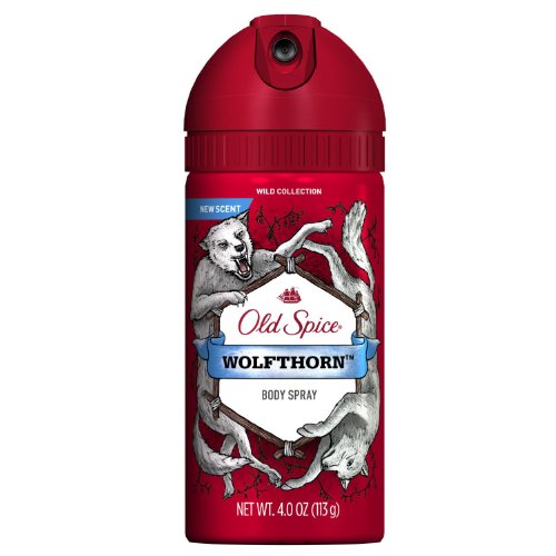 Old Spice Body Spray - WolfThorn - Net Wt. 4.0 OZ (113 g) - Pack of 3