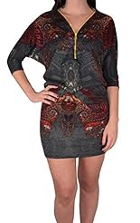 Fall Polyester Dolman  Dress