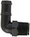 Banjo HB025-90 Polypropylene Hose Fitting, 90 Degree Elbow, 1/4
