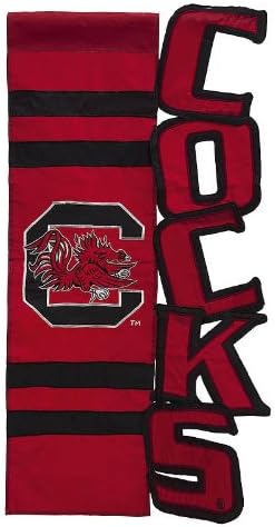 South Carolina Cocks Applique Garden Flag with Metal Stand