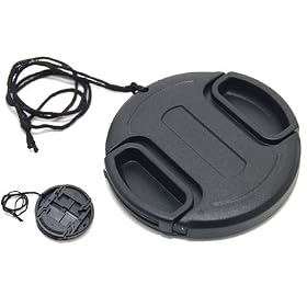 JJC 58mm Plastic Snap-on Lens Cap with lens cap keeper for Cameras and Camcorders - Canon, Leica, Nikon, Olympus, Panasonic, Pentax, Samsung, Sigma, Sony etc.