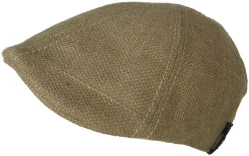 Christys Crown "Larvatto" Burlap Scally Cap (Natural, L)