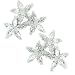K Design Sterling Silver Flower Bud Earrings
