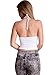 White Woman String Neck Halter Crop Top