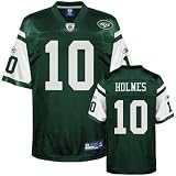 Santonio Holmes Jersey: Reebok Green #10 New York Jets Replica Jersey - Medium