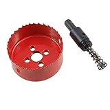 uxcell 65mm直径レッドホールソー　インパクトドライバー　穴あけ　35mm切り込み深さ　レーキ歯