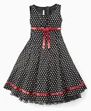 Bonnie Jean Girls Sleeveless Polka-Dot Dress
