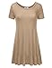 LA BASIC Women's A-Line Ruffled Hem Panel Dress - Made In U.S.A. (S-3XL/11 Colors)