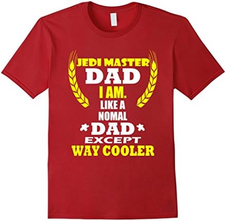 Men's Jedi Dad Shirt - Jedi Master Dad T-Shirt Large Cranberry