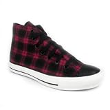 Search : Converse 127942 All Star Specialty Plaid Unisex Canvas Trainers - Black Red
