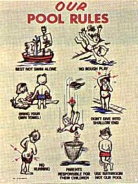 Our Pool Rules sign 41335