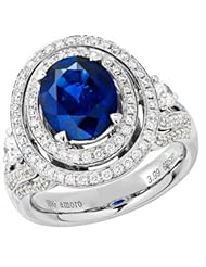 Sapphire and Diamond Ring in 18kt white gold
