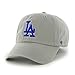 MLB Los Angeles Dodgers '47 Brand Clean Up Adjustable Cap, One Size, Gray