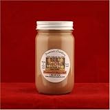 All Natural Sandalwood and Ginger Apple Scented Soy Wax Candle, By Pueblo Candles. 16oz Mason Jar.