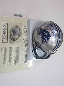 Barry Sanders Detroit Lions Signed Autographed Mini Helmet Authentic Certified Coa