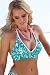 Tiki Girl; Piped Wrap Halter Top (All styles sold as separates; Top Only)
