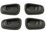 1998-2002 Set of 4 Toyota Corolla Gray 2 LH Left Hand Drivers and 2 RH Right Hand Passenger Inside Door Handle Set 1999 2000 2001 Toyota Corolla Driver / Passengers Indoor Han 98 99 00 01 02 Grey