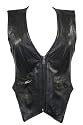 Xelement Ladies Classic Motorcycle Buffalo Leather Vest - Size : Medium