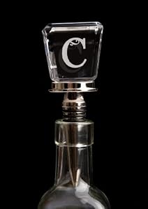 Monogram Glass Wine Stopper - C
