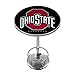 Bar Table - Ohio State University Logo Black Bar Height Table with Adjustable Foot Rest and Acrylic Top - Garage, Bar, or Man Cave Decor by Trademark Gameroom