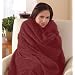 Sunbeam Microplush Throw Camelot Cuddler Electric Heated Warming Heating Blanket, Raisin Dark Red