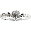 14K White Gold Gift Wrapped Heart Chastity Ring