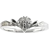 14K White Gold Gift Wrapped Heart Chastity Ring