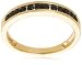 10k Yellow Gold Black Diamond Channel Set Band (1/3 cttw), Size 7
