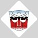 Car Window Sign of Transformers Vintage Original Autobot Logo (circa 1984) (Autobots)