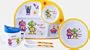 Robots & Rocketships Kids Dinner Set - Plate, Bowl, Cup, More, 5-pc set