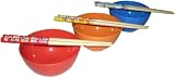 Kids Chopsticks and Rice Bowl Set - ORANGE