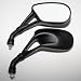 mini mirror AERO, 8mm R/H-thread, black, pair