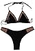 Generic womens Triangle mesh sexy split bikini swimsuit
