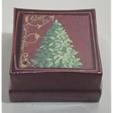 Set of Three jewelry Boxes Decorated With Christmas Tree