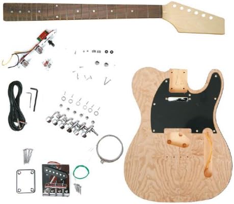 Do It Yourself Electric Guitar Kit. Customize and Make Your Own Burl Ash Telecaster