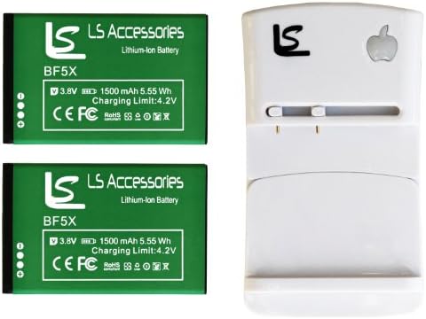 LS Accessories™ BF5X 1500 mAh Batteries for Motorola Droid 3 (XT862), Defy (MB525), Bravo (MB520), and Photon 4G (MB855) + Univeral Charger with USB Port