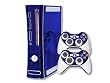 Xbox 360 Skin - NEW - BLUE CHROME MIRROR system skins faceplate decal mod