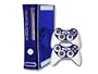 Xbox 360 Skin - NEW - BLUE CHROME MIRROR system skins faceplate decal mod