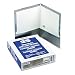 Oxford 51705 Laminated Two-Pocket Portfolios, 100 Sheet Capacity, Gray, 25/Box
